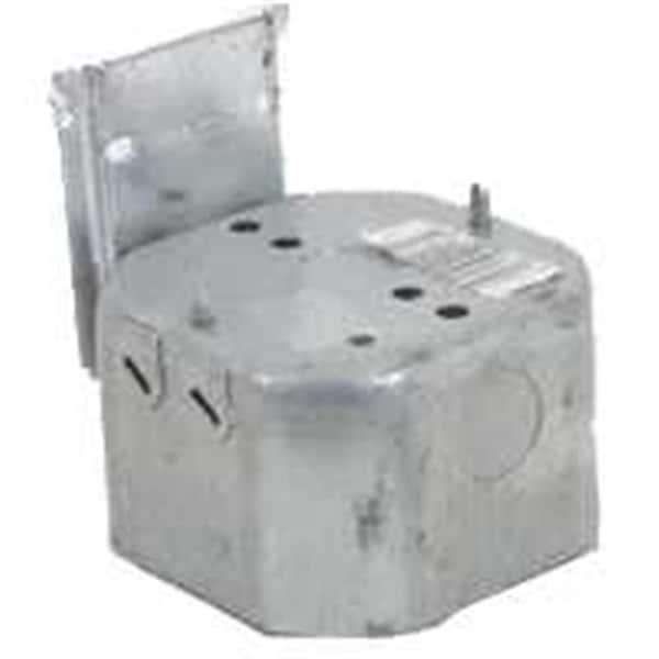 Electrical Box, 21.5 cu in, Octagon Box Type, 1 Gang, Steel, Octagon Shape